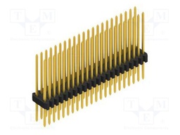 Connector: pin strips; pin header; male; PIN: 44; 1.27mm; THT; 2x22