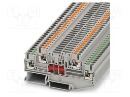Splice terminal: rail; PA; L: 45.8mm; terminals: 4; W: 5.2mm