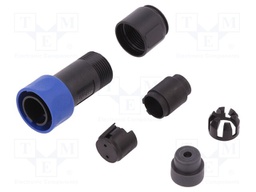 Connector: circular; plug; male; PIN: 2; w/o contacts; for cable