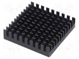 Heatsink: extruded; grilled; black; L: 40mm; W: 40mm; H: 9.5mm; 10°C/W