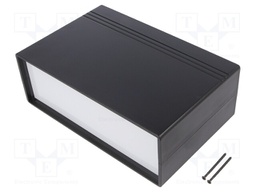 Enclosure: with panel; PCB is fastened in guides; X: 218mm; ABS