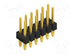 Connector: pin strips; pin header; male; PIN: 12; 2.54mm; THT; 2x6