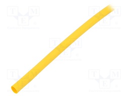 Heat shrink sleeve; thin walled; 3: 1; 3mm; L: 30m; yellow