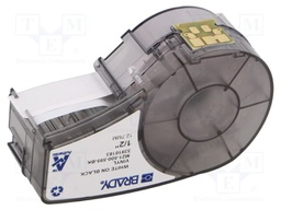 Tape; 12.7mm; 6.4m; black; Character colour: white; self-adhesive