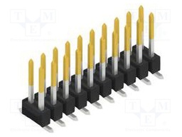Connector: pin strips; pin header; male; PIN: 20; 2.54mm; SMT; 2x10