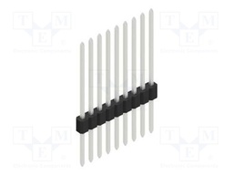 Connector: pin strips; pin header; male; PIN: 9; 1.27mm; THT; 1x9