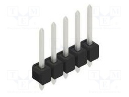 Connector: pin strips; pin header; male; PIN: 5; 2.54mm; THT; 1x5