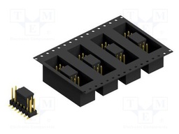 Connector: pin strips; pin header; male; PIN: 14; 2.54mm; SMT; 2x7