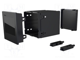 Enclosure: panel; X: 96mm; Y: 96mm; Z: 124mm; ABS + PC,PPO; black