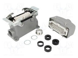 Connector: HDC; male + female; S-E; PIN: 16; 16+PE; size 16B; metal