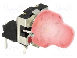 Microswitch TACT; SPST; Pos: 2; 0.05A/12VDC; THT; LED; 1.96N; 7.55mm
