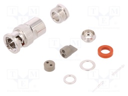 Plug; BNC; male/female; straight; 50Ω; RG108; soldering,clamp