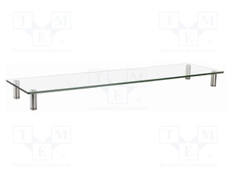 Monitor stand; 20kg; plastic,steel,glass; 1000x260x93mm