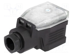 Connector: valve connector; plug; form A; 18mm; female; PIN: 4; 16A