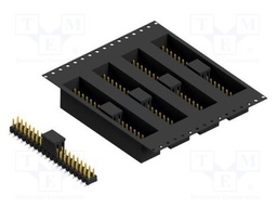 Connector: pin strips; pin header; male; PIN: 40; 2.54mm; SMT; 2x20