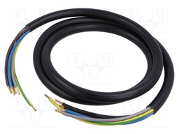 Wire; H05VV-F,OWY; 5G2.5mm2; round; stranded; Cu; PVC; black; 2m
