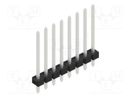 Connector: pin strips; pin header; male; PIN: 8; 2.54mm; THT; 1x8