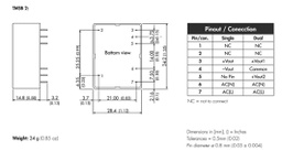 Converter: AC/DC; 2W; Uout: 8VDC; Iout: 250mA; 69%; Mounting: PCB