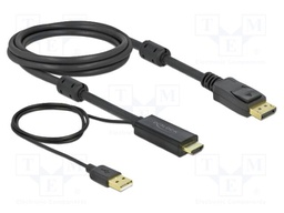 Cable; DisplayPort plug,HDMI plug,USB A plug; DisplayPort 1.2