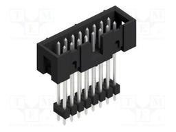 Connector: pin strips; pin header; male; PIN: 16; 2.54mm; THT; 2x8