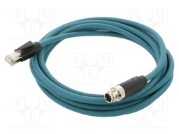 Cable: for sensors/automation; PIN: 8; male; RJ45 plug,M12 male