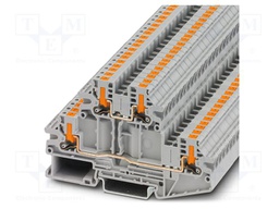 Splice terminal: rail; PTV; PA; L: 56mm; terminals: 4; W: 5.2mm