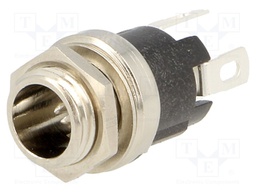 Socket; DC supply; male; 5,5/2,1mm; 5.5mm; 2.1mm; soldering; 5A