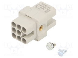 Connector: HDC; contact insert; female; C146; PIN: 7; size A3