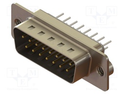 Connector: D-Sub; PIN: 15; socket; male; angled; THT; MHDD