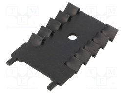 Heatsink: moulded; TO220; black; L: 4mm; W: 22mm; H: 31.6mm; 27K/W