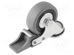 Transport wheel; Ø: 80mm; W: 24mm; H: 104mm; torsional with lock