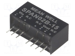 Converter: DC/DC; 2W; Uin: 18÷36V; 15VDC; Iout: 0÷134mA; SIP8; 4.8g