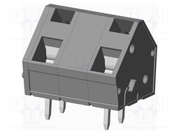 Connector: PCB terminal block; terminal; angled 45°; on PCBs