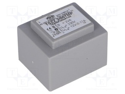 Transformer: encapsulated; 2VA; 230VAC; 12V; 0.16A; Mounting: PCB