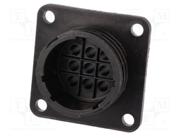 Socket; male; PIN: 9; w/o contacts; CPC Series 1; Case: size 17