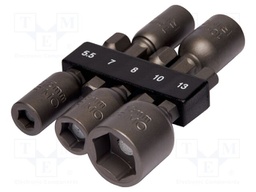 Kit: screwdriver bits; hex socket; Mounting: 1/4" (E6,3mm); 5pcs.