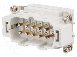 Connector: HDC; male; HTS HE; PIN: 10; 10+PE; size 4; 16A; 400V
