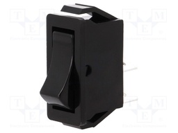 ROCKER; SPST; Pos: 2; OFF-ON; 16A/250VAC; black; none; Body: black