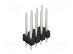 Connector: pin strips; pin header; male; PIN: 8; 2.54mm; THT; 2x4