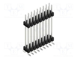Connector: pin strips; pin header; male; PIN: 18; 2.54mm; SMT; 2x9
