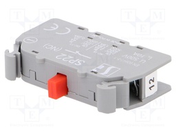 NC; 2.5A/230VAC; 4A/24VDC; 22mm; front fixing; Man.series: SP22
