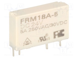Relay: electromagnetic; SPST-NO; Ucoil: 24VDC; 5A/250VAC; 5A/30VDC