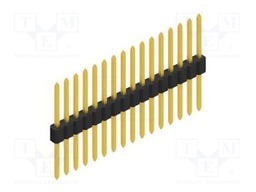 Connector: pin strips; pin header; male; PIN: 16; 1.27mm; THT; 1x16