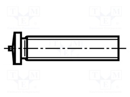 Screw; M6x12; DIN: 32501-1; none; steel; copper