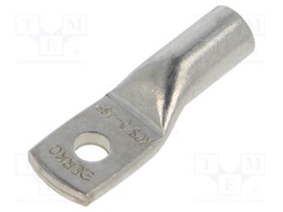 Tip: ring tube; M5; 16mm2; crimped; for cable; tinned; copper; 5.3mm