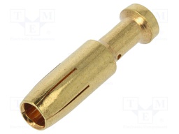 Contact; female; 4mm2; 12AWG; gold-plated; crimped; bulk; for cable