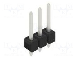 Connector: pin strips; pin header; male; PIN: 3; 2.54mm; THT; 1x3