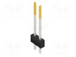 Connector: pin strips; pin header; male; PIN: 2; 2.54mm; THT; 2x1