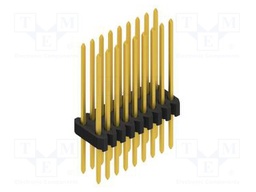 Connector: pin strips; pin header; male; PIN: 18; 1.27mm; THT; 2x9