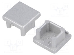 Cap for LED profiles; silver; ABS; Application: SMART10